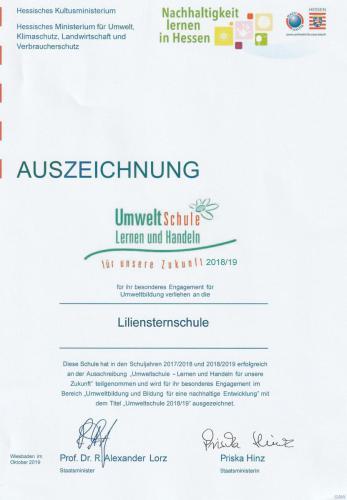 umweltschule 2018-19